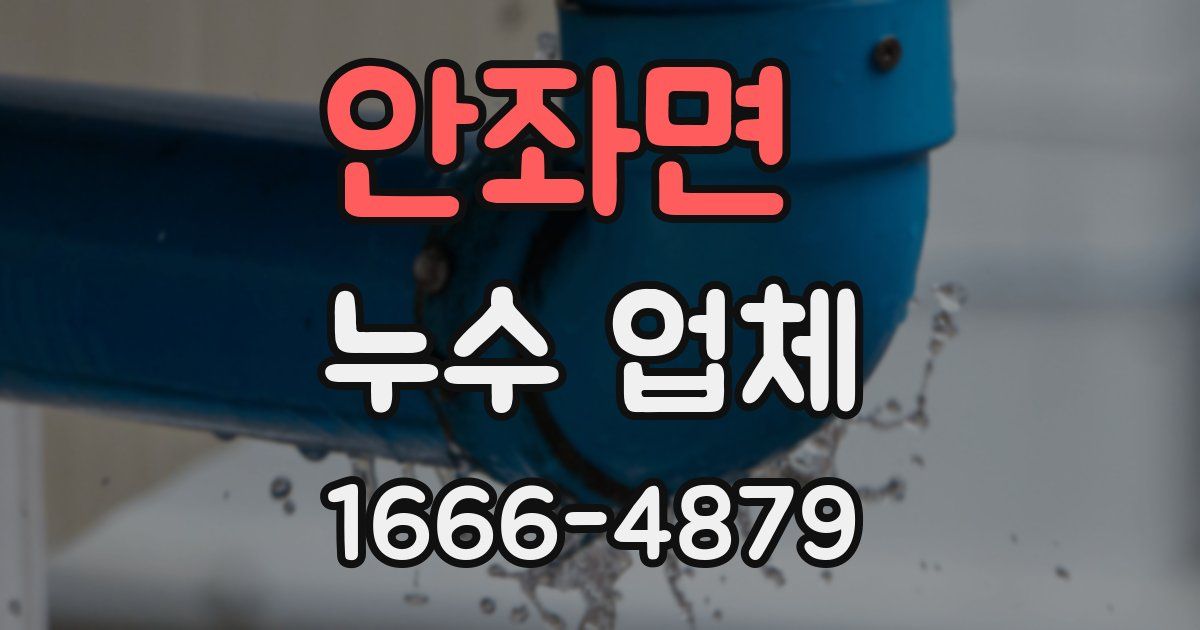 안좌면 누수 업체