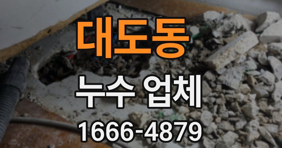 대도동 누수 업체