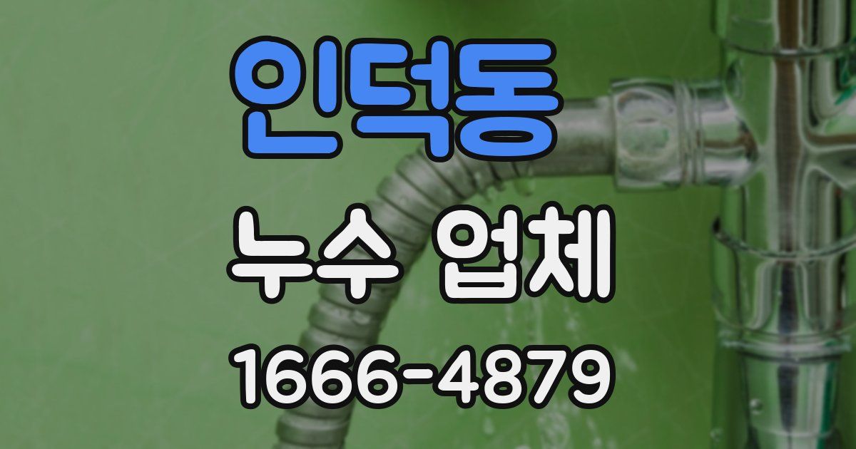 인덕동 누수 업체
