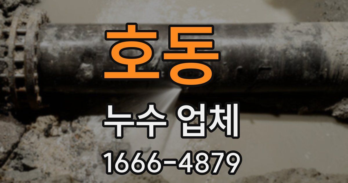 호동 누수 업체