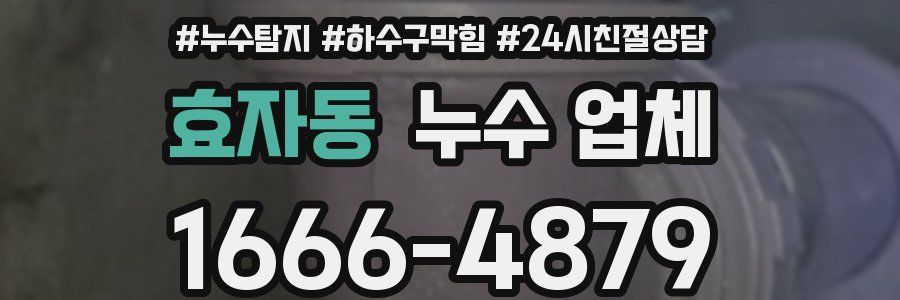 효자동 누수 업체