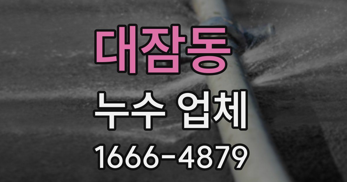 대잠동 누수 업체