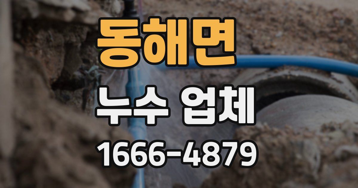 동해면 누수 업체
