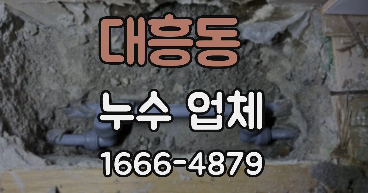 대흥동 누수 업체