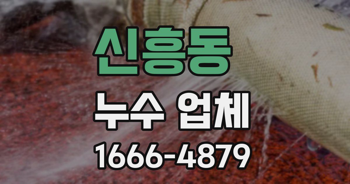 신흥동 누수 업체