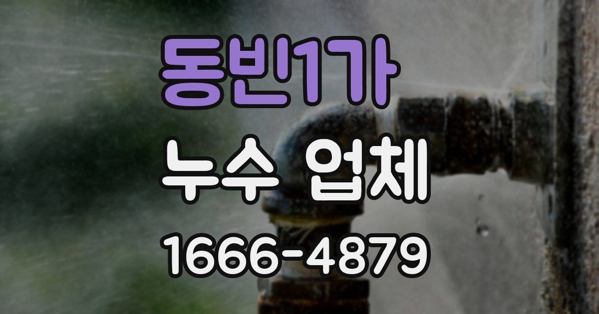 동빈1가 누수 업체