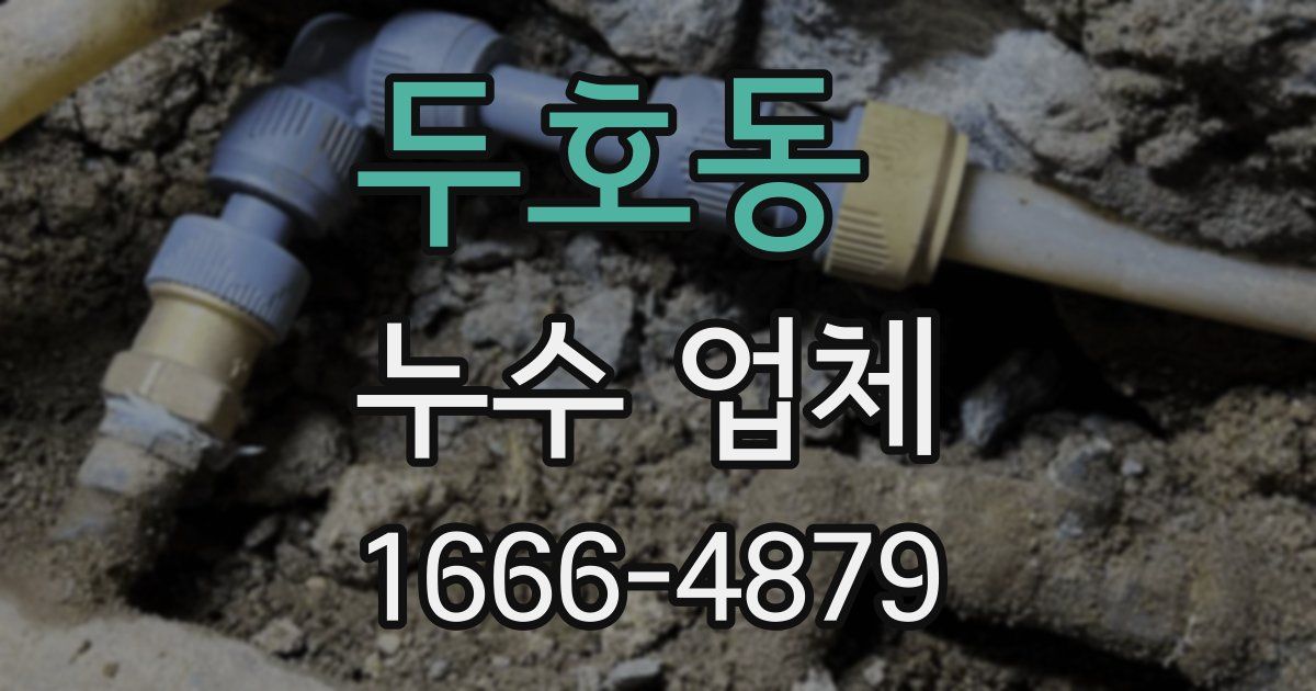 두호동 누수 업체