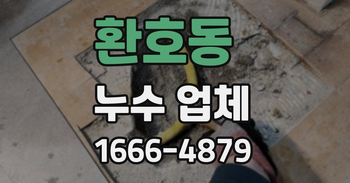환호동 누수 업체