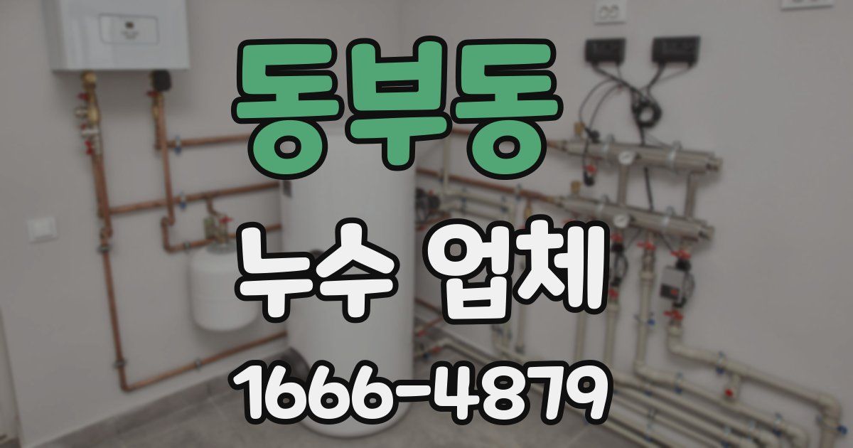 동부동 누수 업체