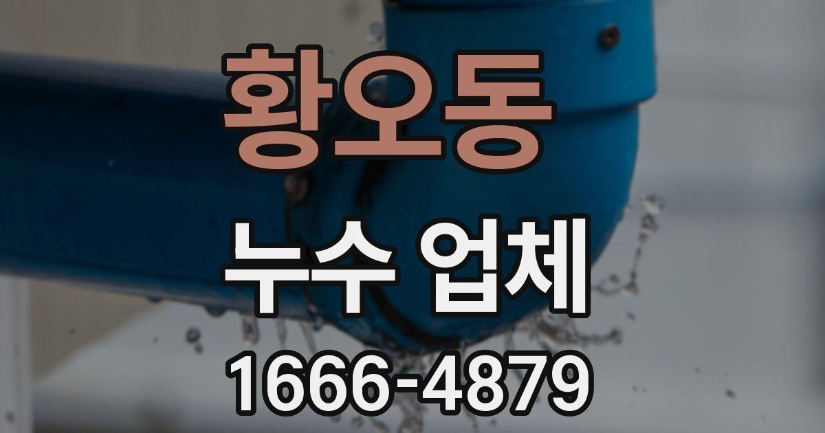 황오동 누수 업체