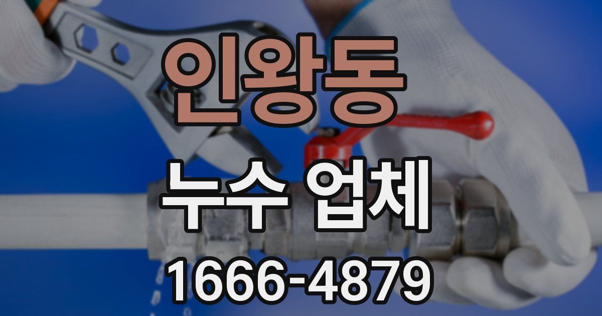 인왕동 누수 업체