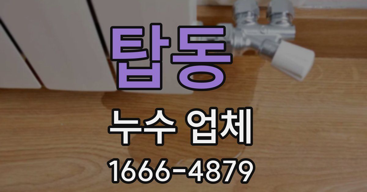 탑동 누수 업체