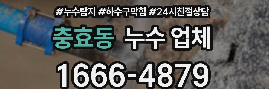 충효동 누수 업체