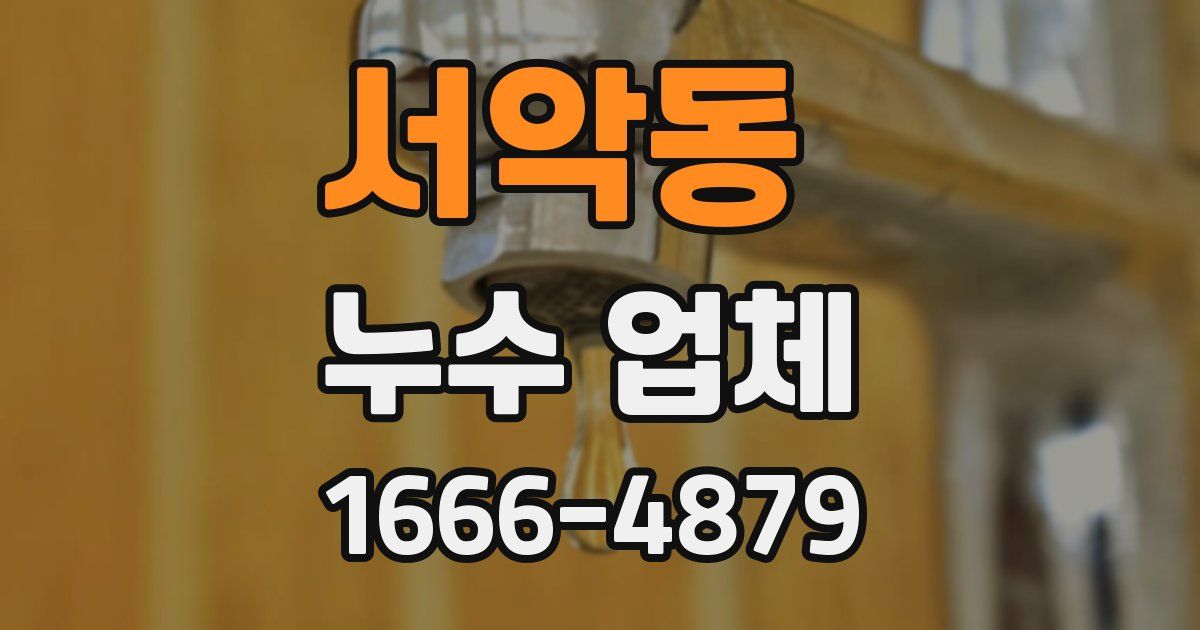 서악동 누수 업체