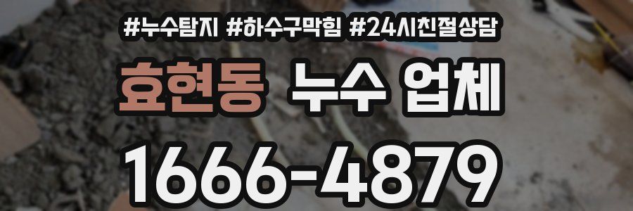 효현동 누수 업체