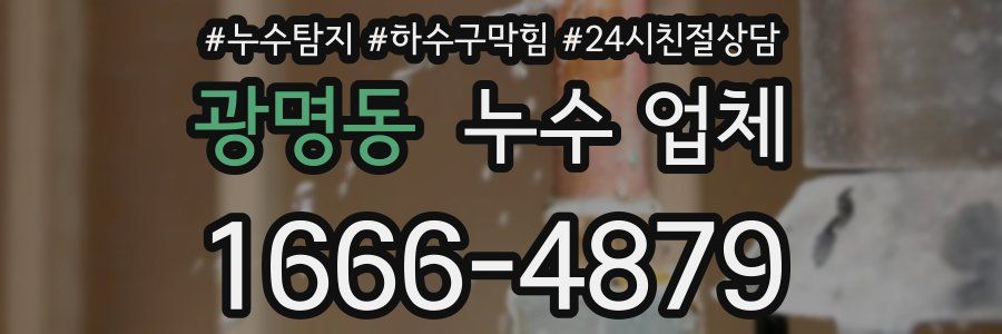 광명동 누수 업체