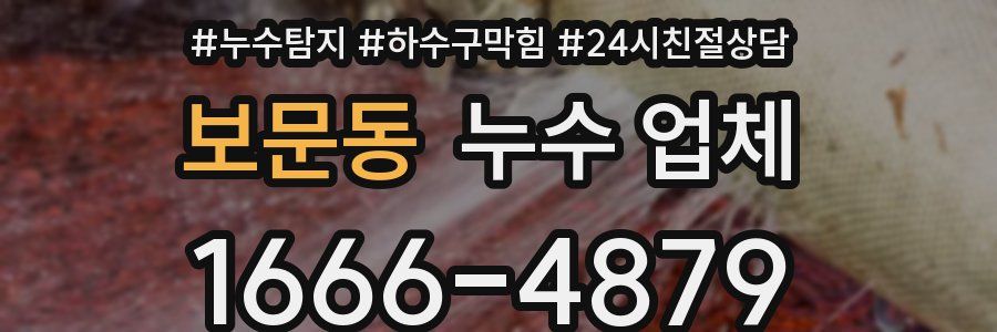 보문동 누수 업체