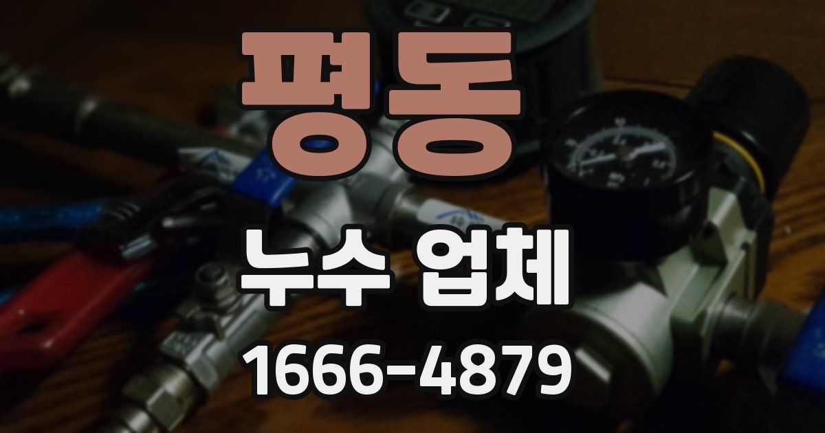 평동 누수 업체