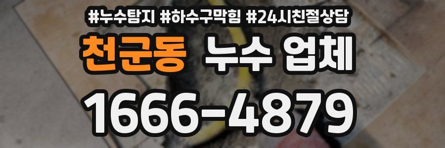 천군동 누수 업체