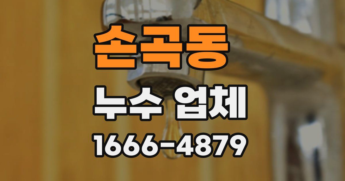 손곡동 누수 업체