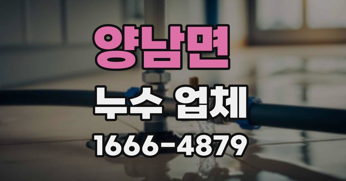 양남면 누수 업체