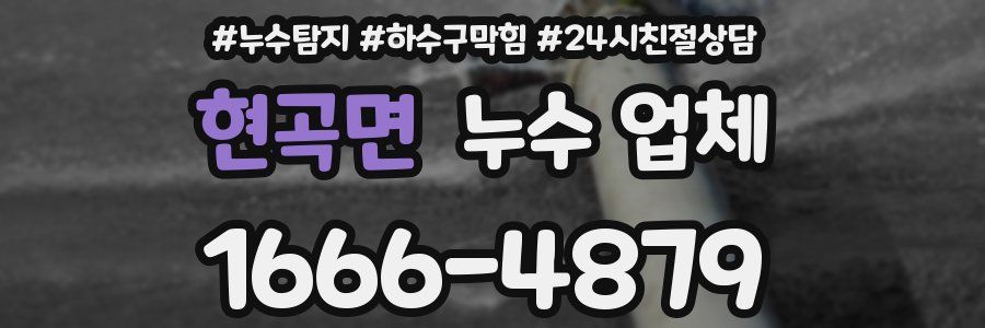 현곡면 누수 업체