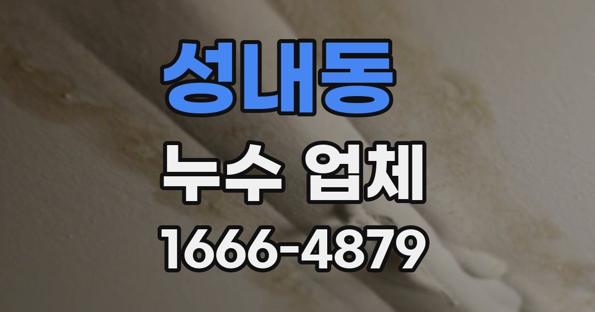 성내동 누수 업체