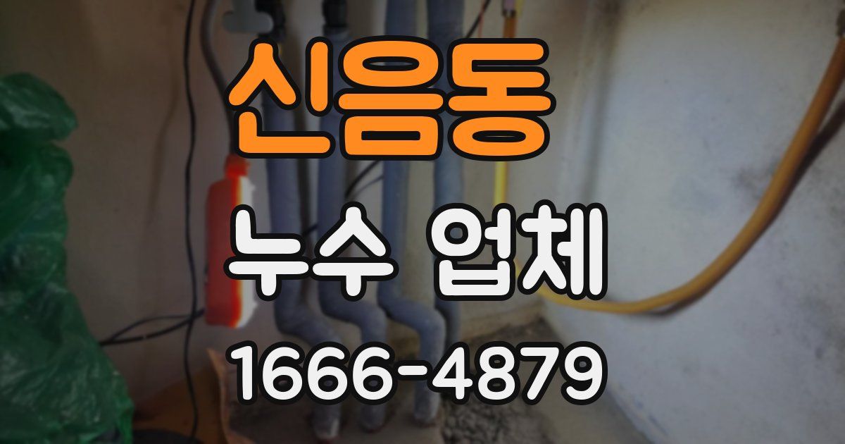 신음동 누수 업체