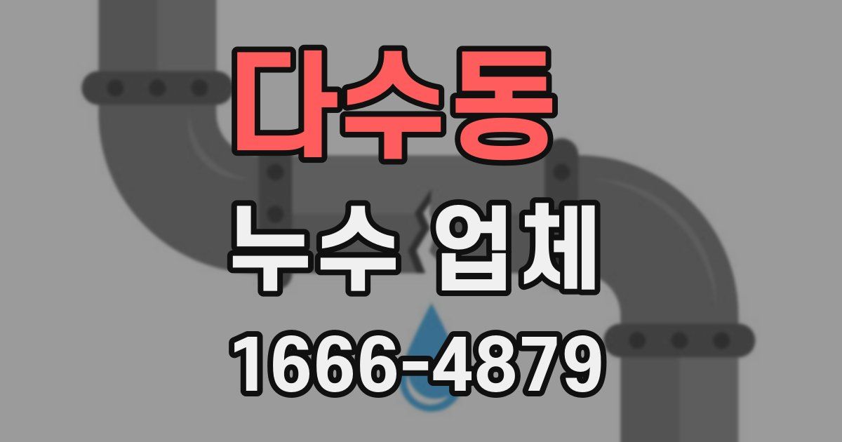 다수동 누수 업체