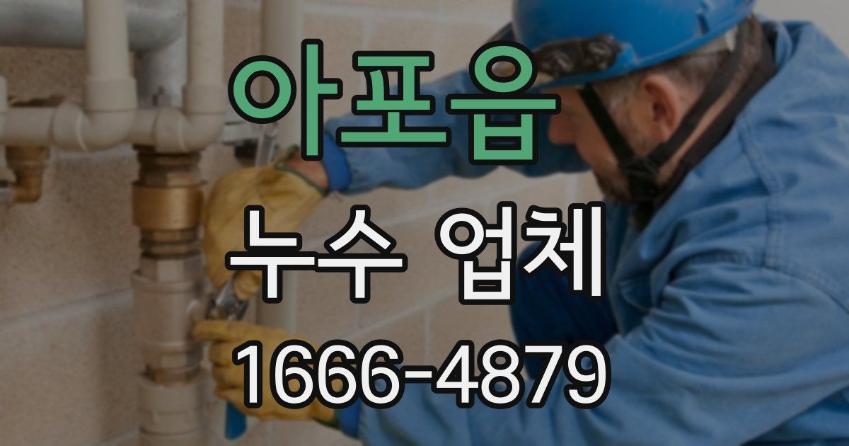 아포읍 누수 업체