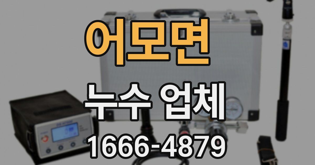 어모면 누수 업체