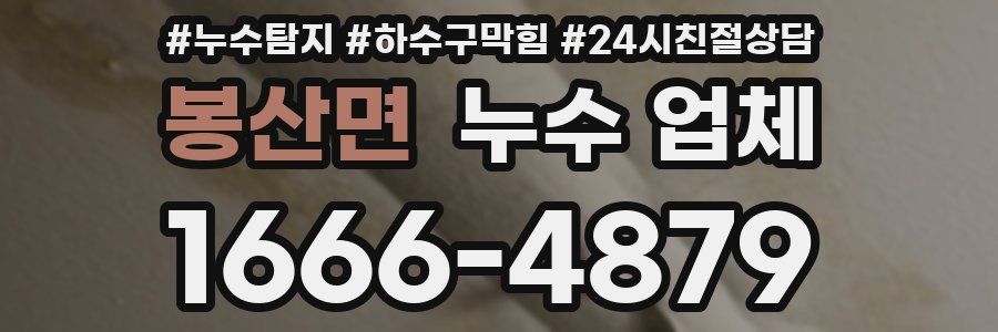봉산면 누수 업체