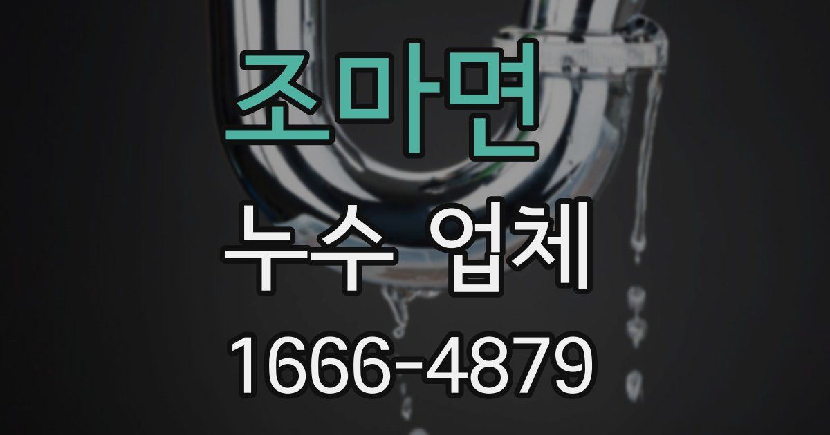 조마면 누수 업체