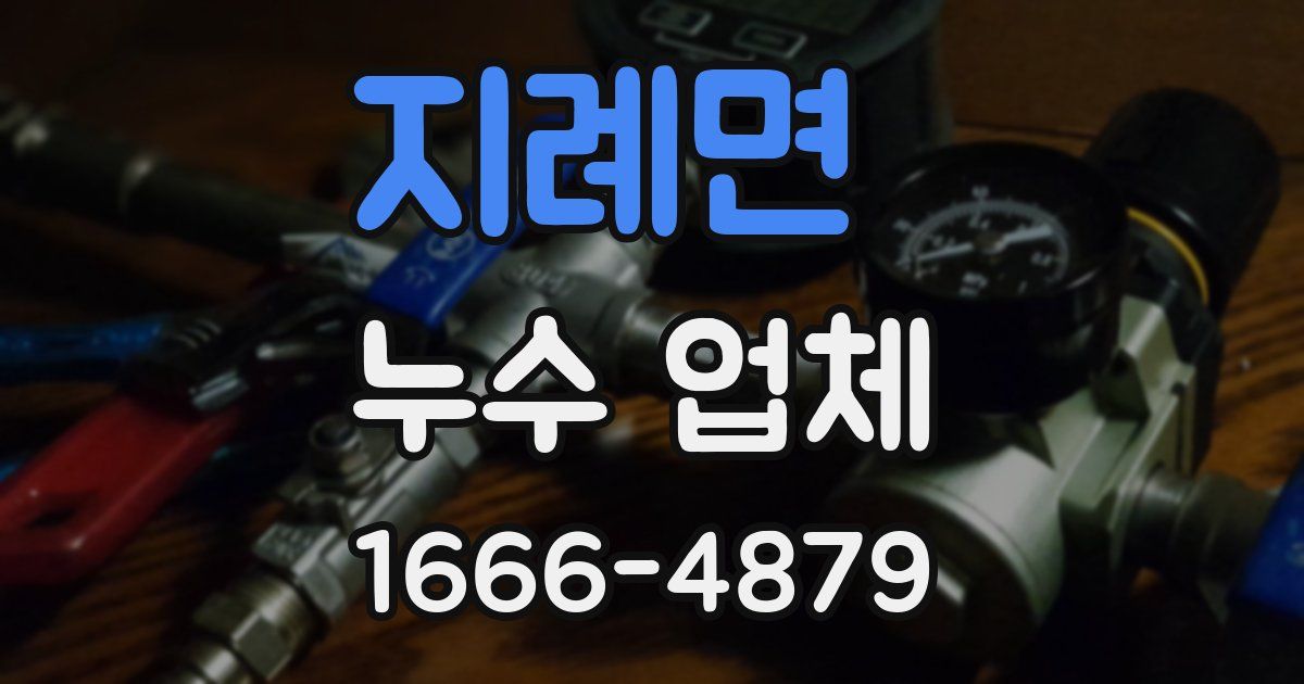 지례면 누수 업체