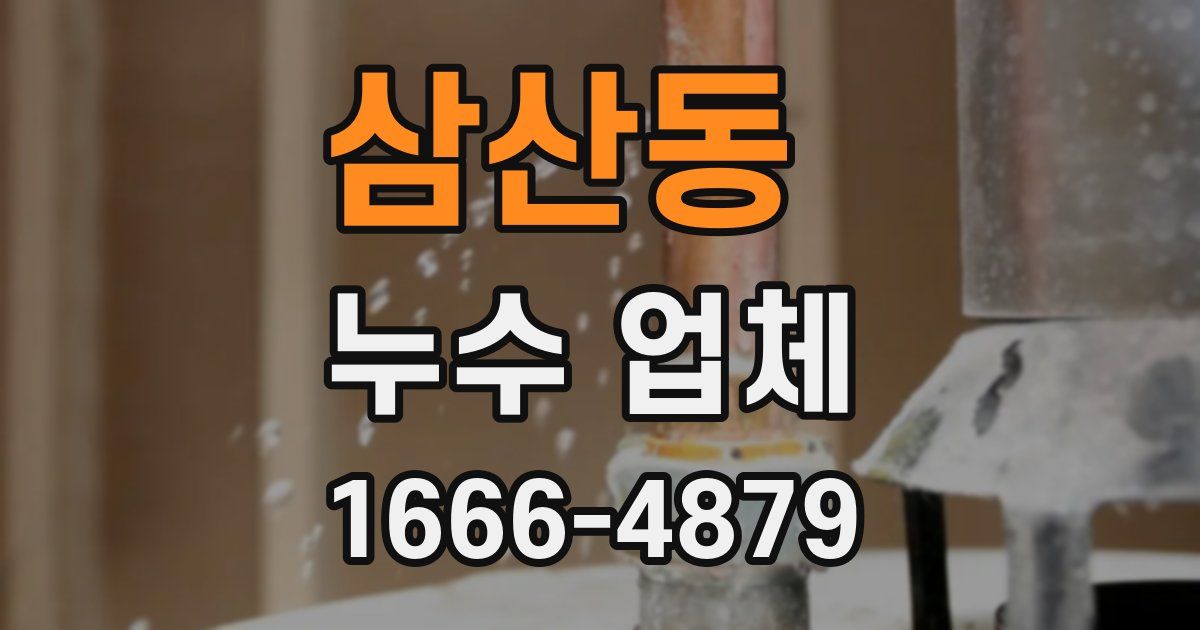 삼산동 누수 업체