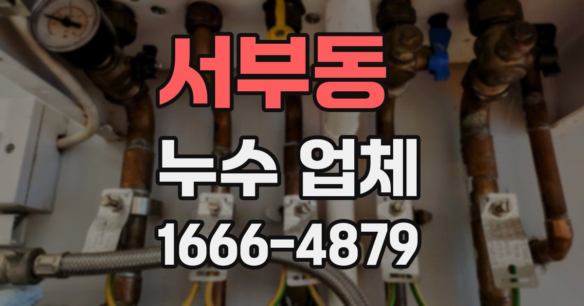 서부동 누수 업체