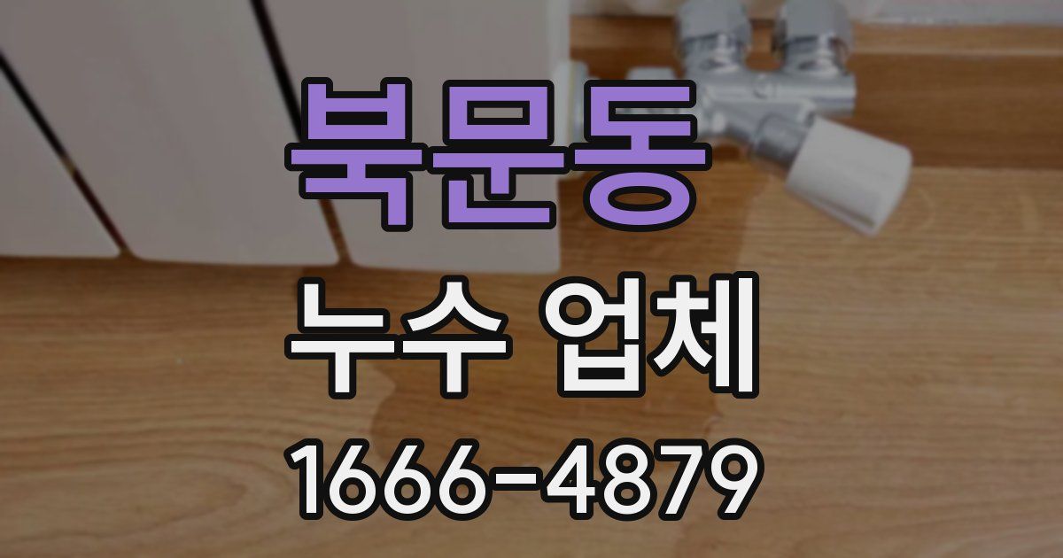 북문동 누수 업체