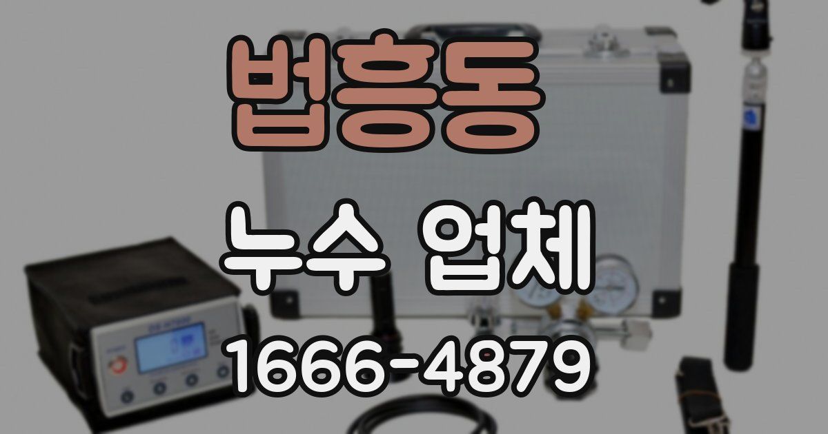 법흥동 누수 업체