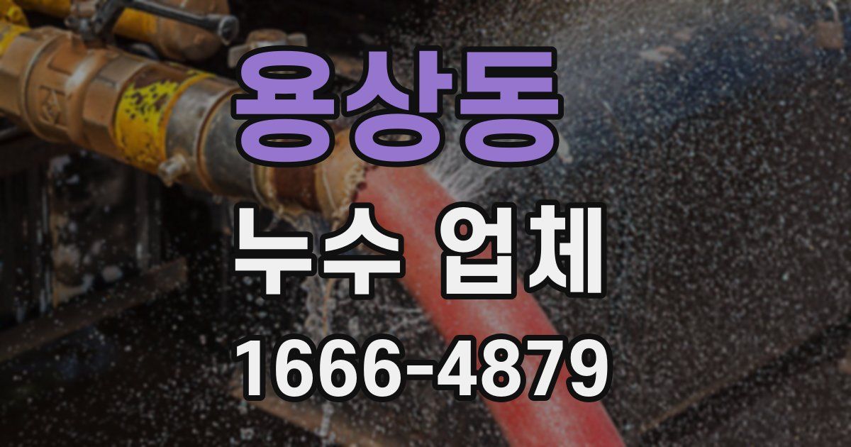 용상동 누수 업체