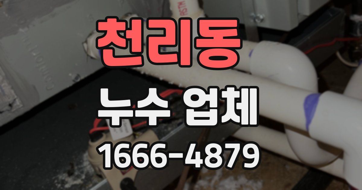 천리동 누수 업체