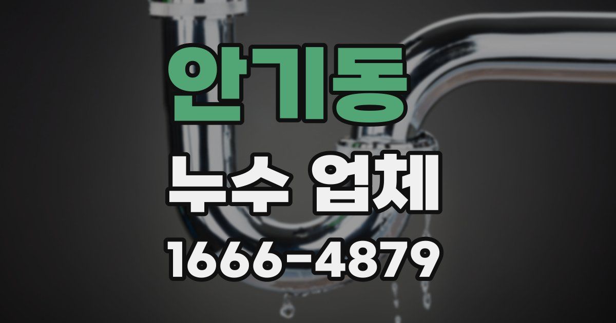 안기동 누수 업체