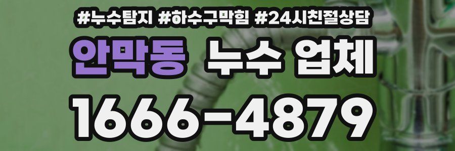 안막동 누수 업체