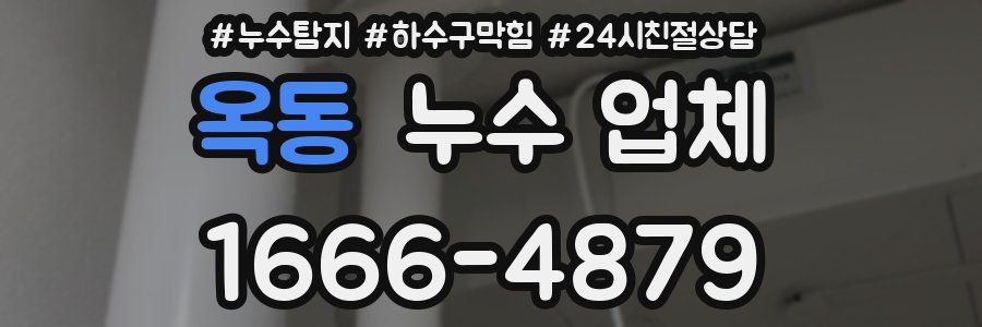 옥동 누수 업체