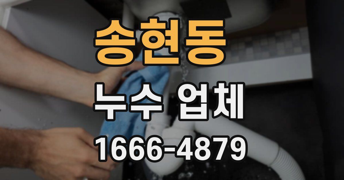 송현동 누수 업체