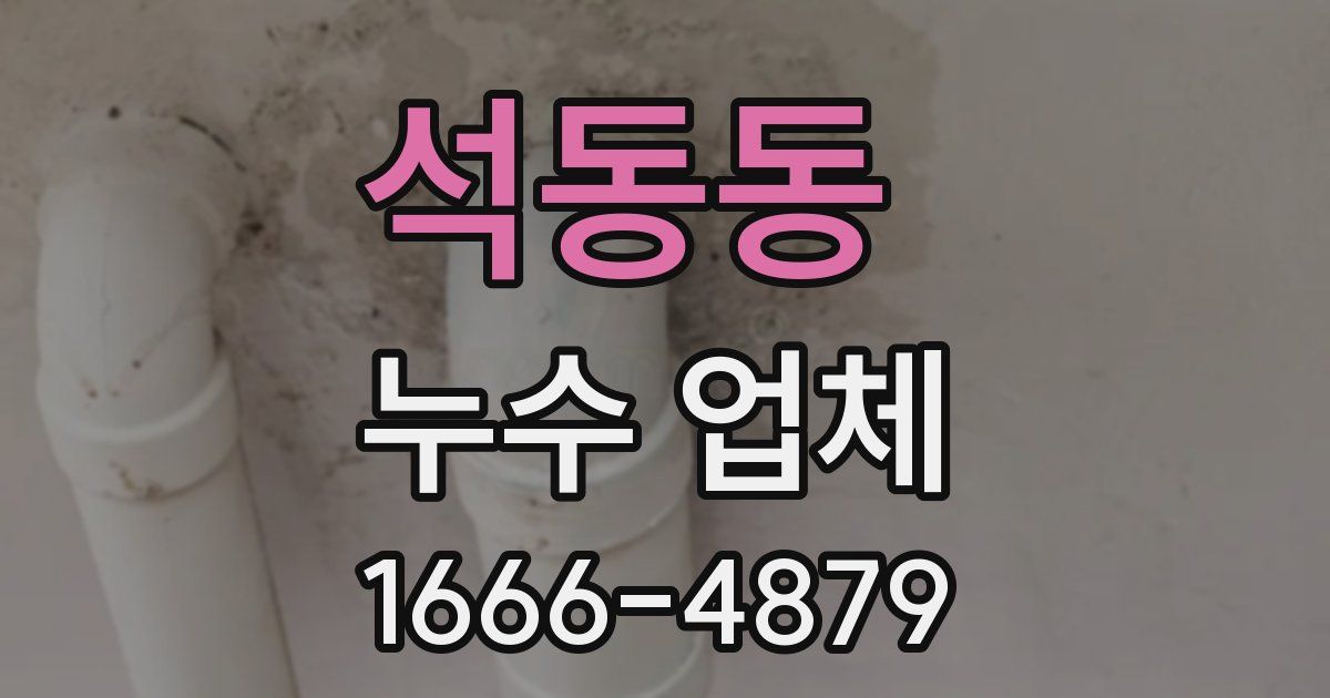 석동동 누수 업체