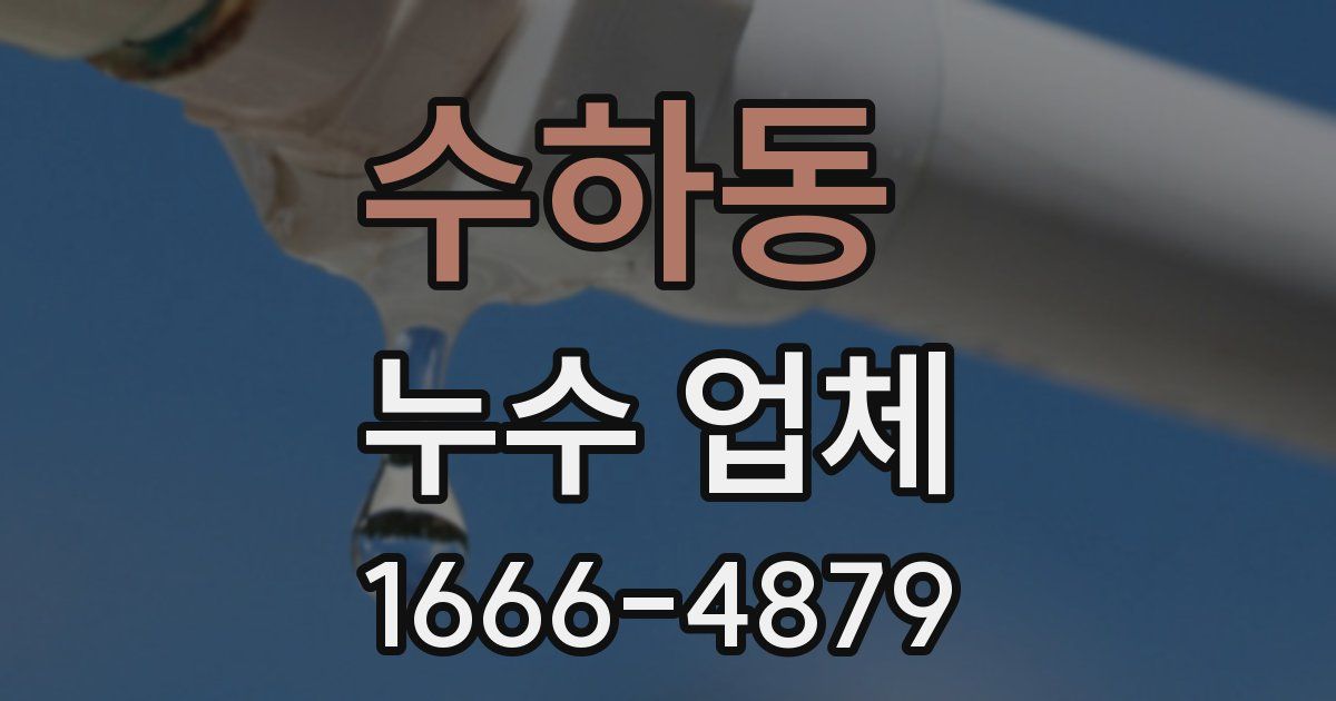 수하동 누수 업체