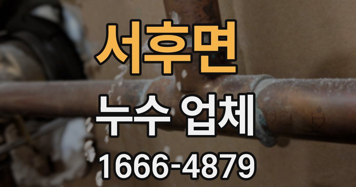 서후면 누수 업체