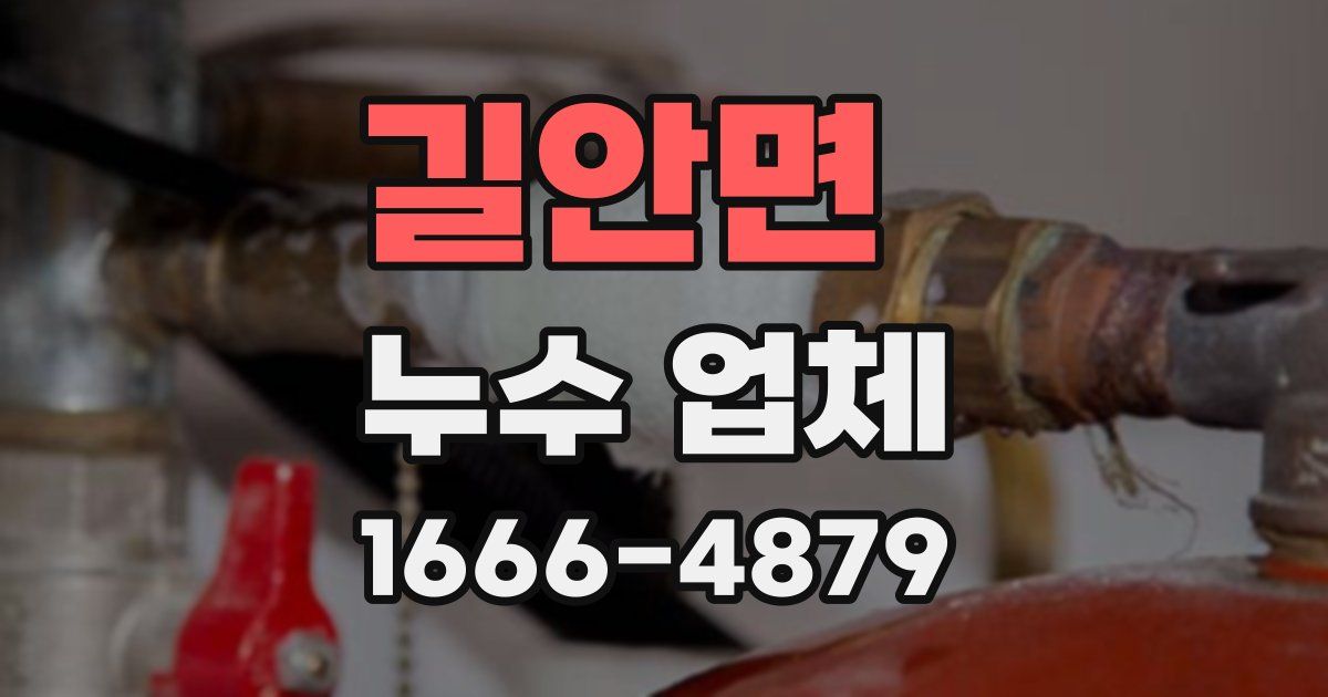 길안면 누수 업체