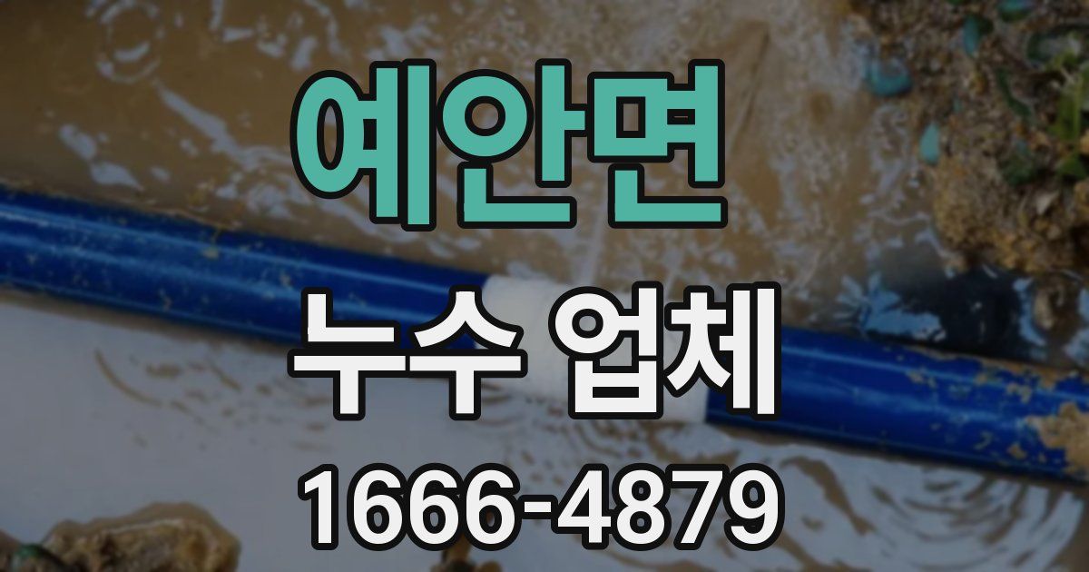 예안면 누수 업체