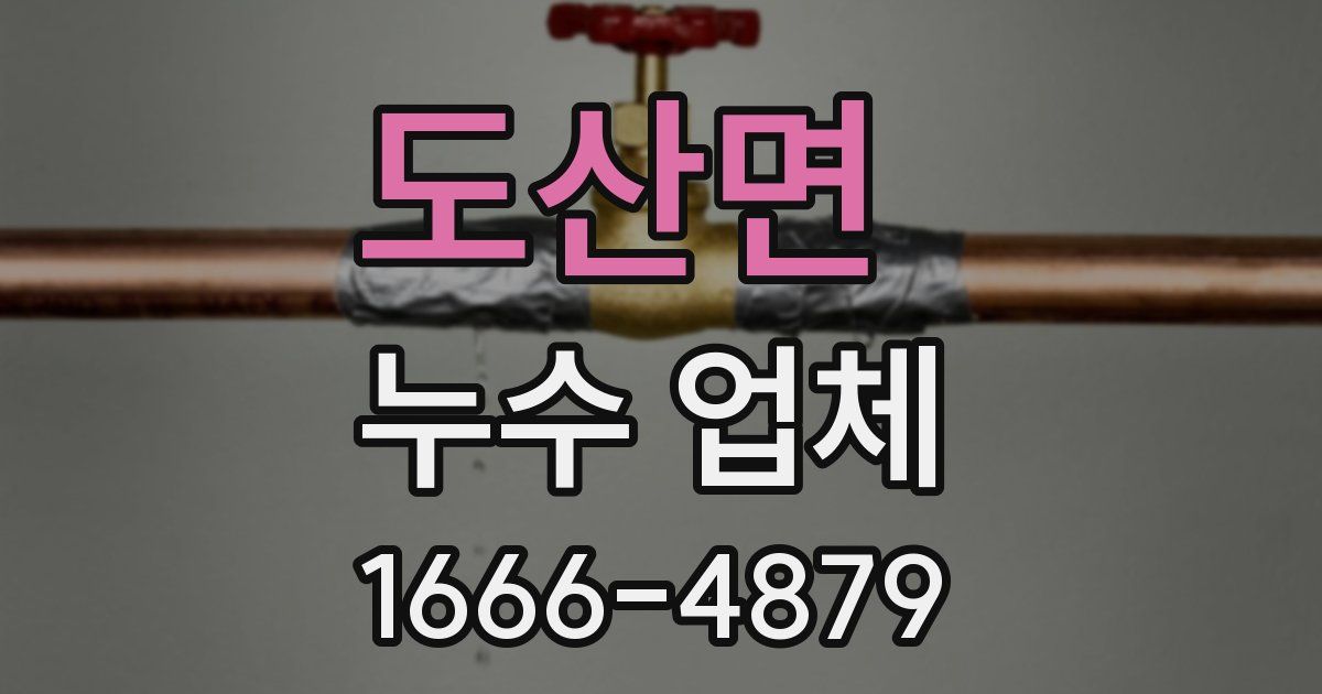 도산면 누수 업체